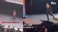 Hija de Samuel García sufre caída durante tercer informe de gobierno